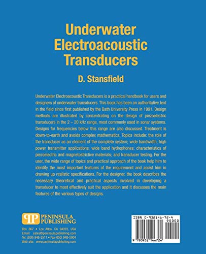 Underwater Electroacoustic Transducers: A Handbook For Users and Designers,Used