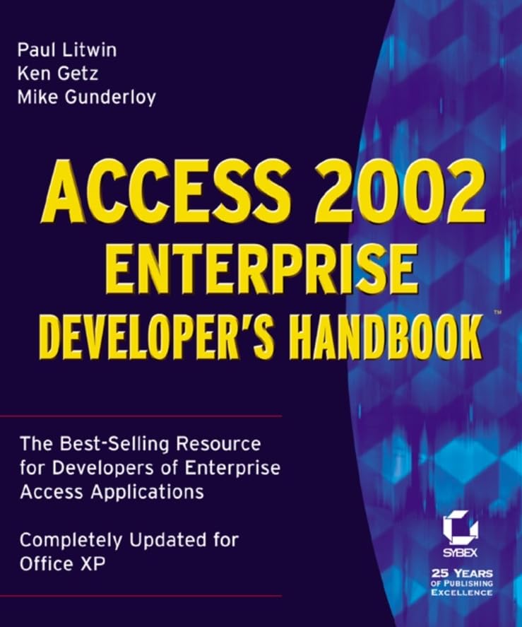 Access 2002 Enterprise Developer's Handbook(tm),Used