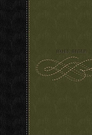 Holy Bible: King James Version, Black/ Green, Leathersoft, Study,Used