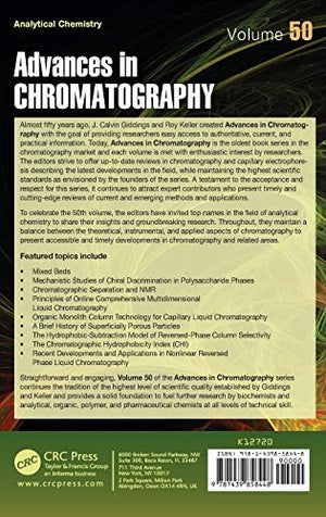 Advances in Chromatography, Volume 50,Used