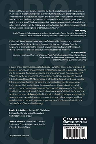 Robotica: Speech Rights and Artificial Intelligence,Used