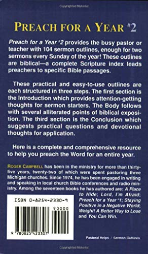 Preach for a Year: 104 Sermon Outlines (Preach for a Year Series),Used