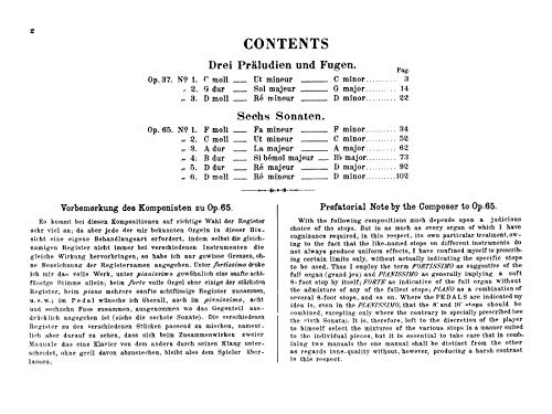 Organ Works, Op. 37 and Op. 65: Comb Bound Book (Kalmus Edition),Used