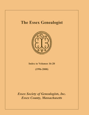 The Essex Genealogist: Index to Volumes 1620 (19962000),Used