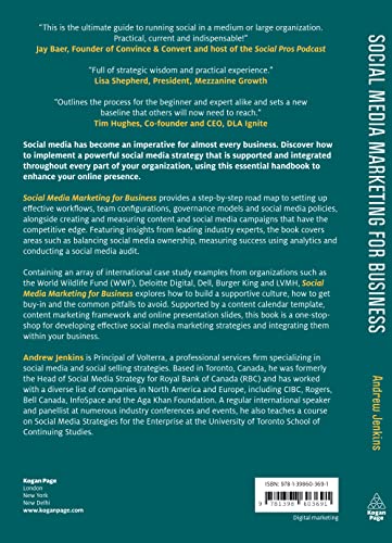 Social Media Marketing for Business: Scaling an Integrated Social Media Strategy Across Your Organization,Used