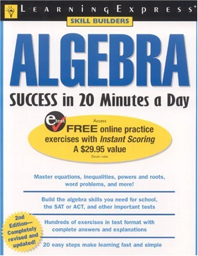 Algebra Success in 20 Minutes a Day (Skill Builders),Used