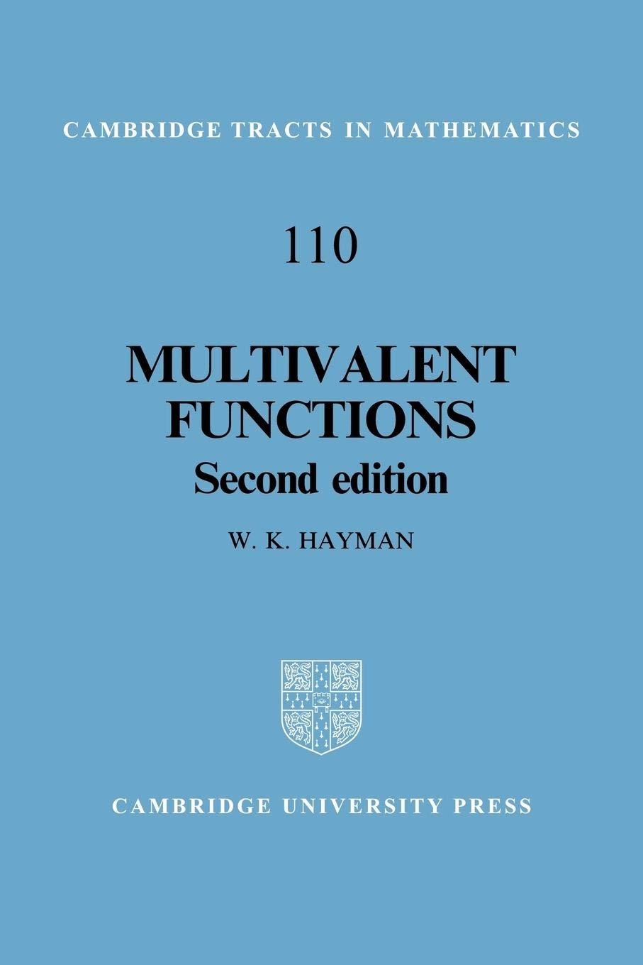 Multivalent Functions (Cambridge Tracts in Mathematics, Series Number 110),Used
