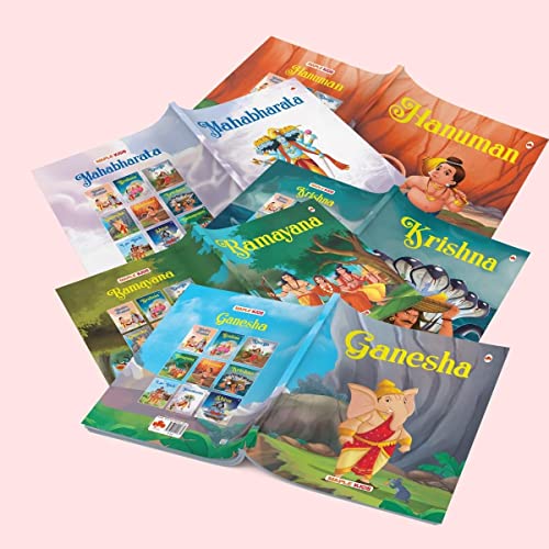 Inez My First Mythology Tale (Illustrated) (Set Of 5 Books)  Mahabharata, Krishna, Hanuman, Ganesha, Ramayana  Story Book For ,New