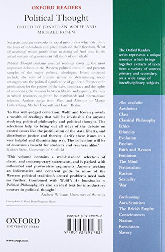 Political Thought (Oxford Readers),Used