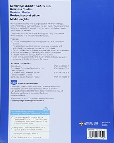 Cambridge IGCSE  and O Level Business Studies Second Edition Revision Guide (Cambridge International IGCSE),Used