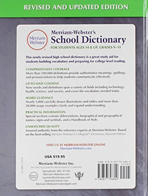 Merriamwebster'S School Dictionary