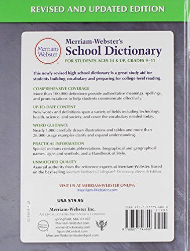 Merriamwebster'S School Dictionary