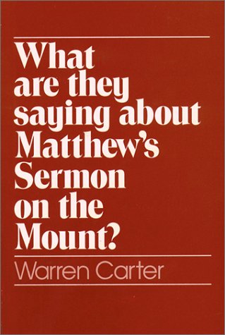 What Are They Saying About Matthew's Sermon on the Mount?,New