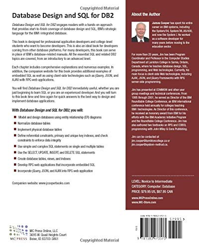 Database Design and SQL for DB2,Used