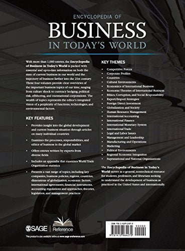 Encyclopedia of Business in Today's World (4 Volume Set),Used