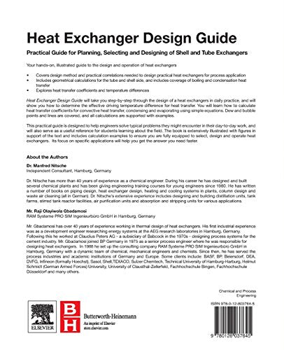 Heat Exchanger Design Guide: A Practical Guide for Planning, Selecting and Designing of Shell and Tube Exchangers,Used