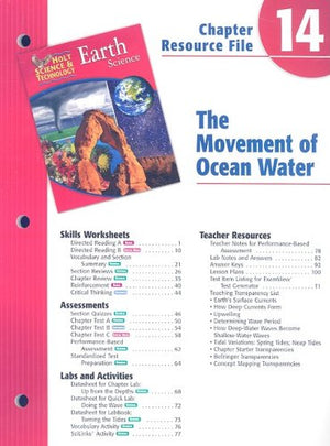 Holt Science & Technology Earth Science Chapter 14 Resource File: The Movement of Ocean Water,Used
