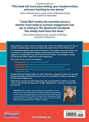 The Quickwrite Handbook: 100 Mentor Texts To Jumpstart Your Students Thinking And Writing,Used
