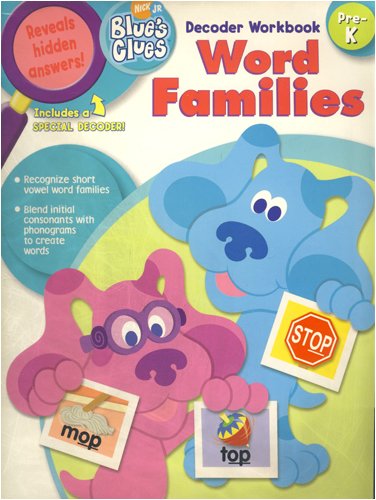 Word Families: Decoder Workbook: PreK (Blue's Clues),Used