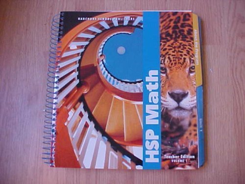 Harcourt School Publishers Math: Teacher's Edition Vol 1 Grade 6 2009,Used