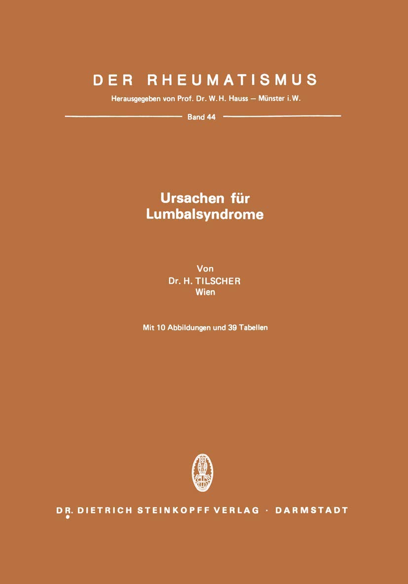 Ursachen fr Lumbalsyndrome (Der Rheumatismus, 44) (German Edition),Used