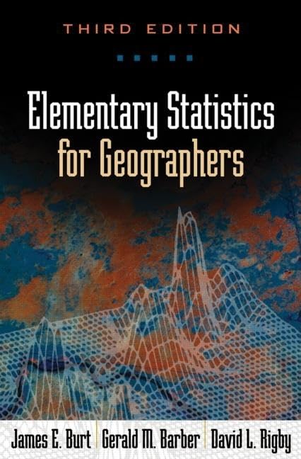 Elementary Statistics For Geographers