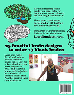 Brilliant Brain Coloring Book: fanciful brain designs,Used