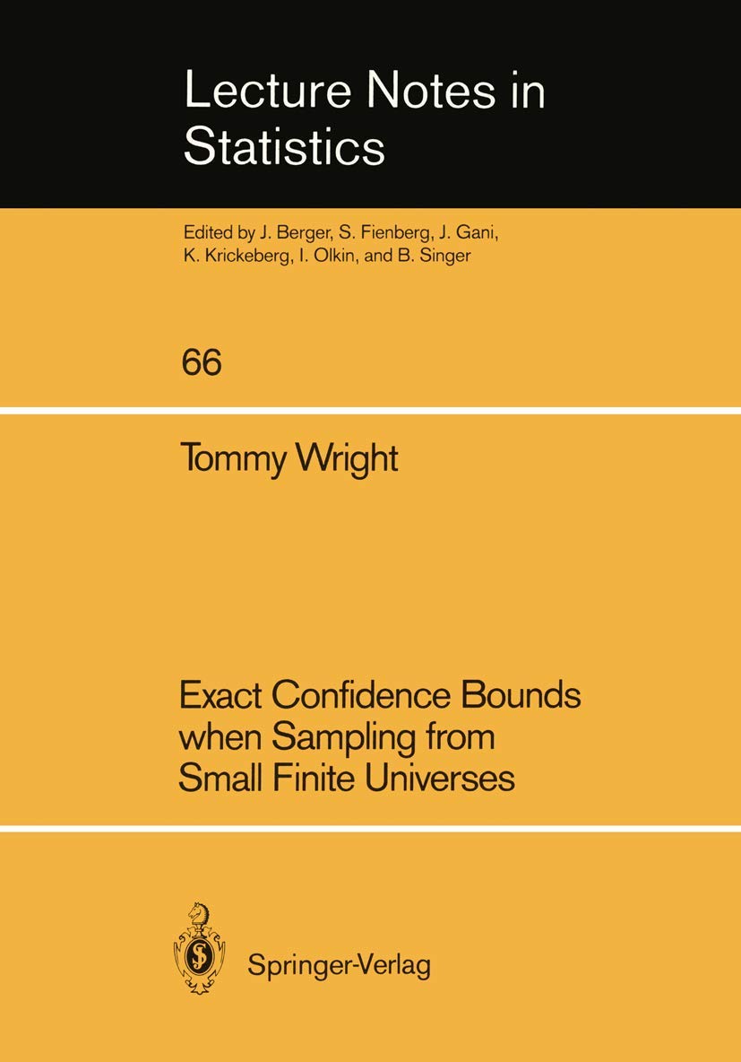 Exact Confidence Bounds when Sampling from Small Finite Universes: An Easy Reference Based on the Hypergeometric Distribution (L,Used