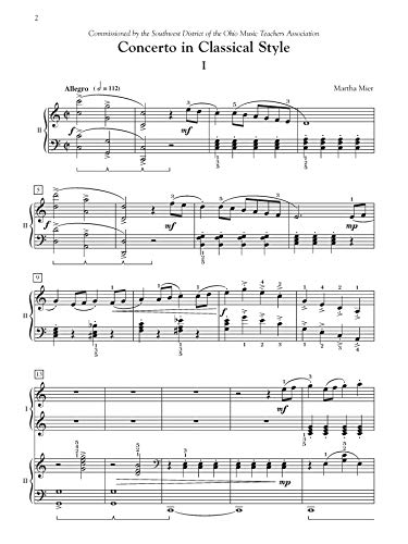 Concerto in Classical Style: In Three Movements for Solo Piano with Piano Accompaniment, Sheet (The Alfred Student Concerto Seri,Used