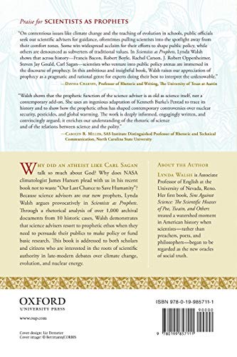 Scientists as Prophets: A Rhetorical Genealogy,Used