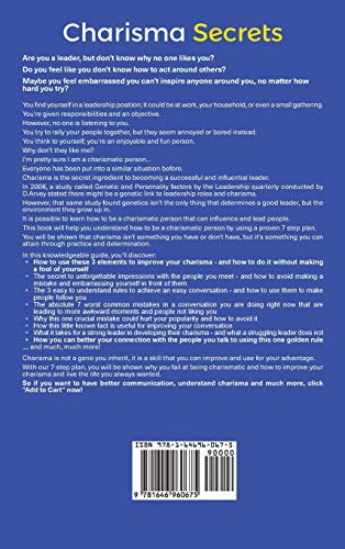 Charisma Secrets: LittleKnown Tools To Positively Influence Those Around You And Make Real Connections With Others,Used