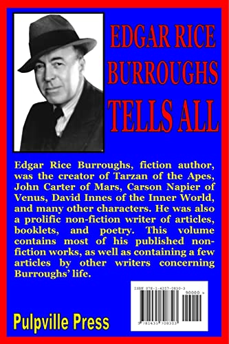 Edgar Rice Burroughs Tells All,Used
