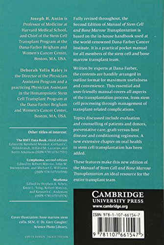 Manual of Stem Cell and Bone Marrow Transplantation,Used