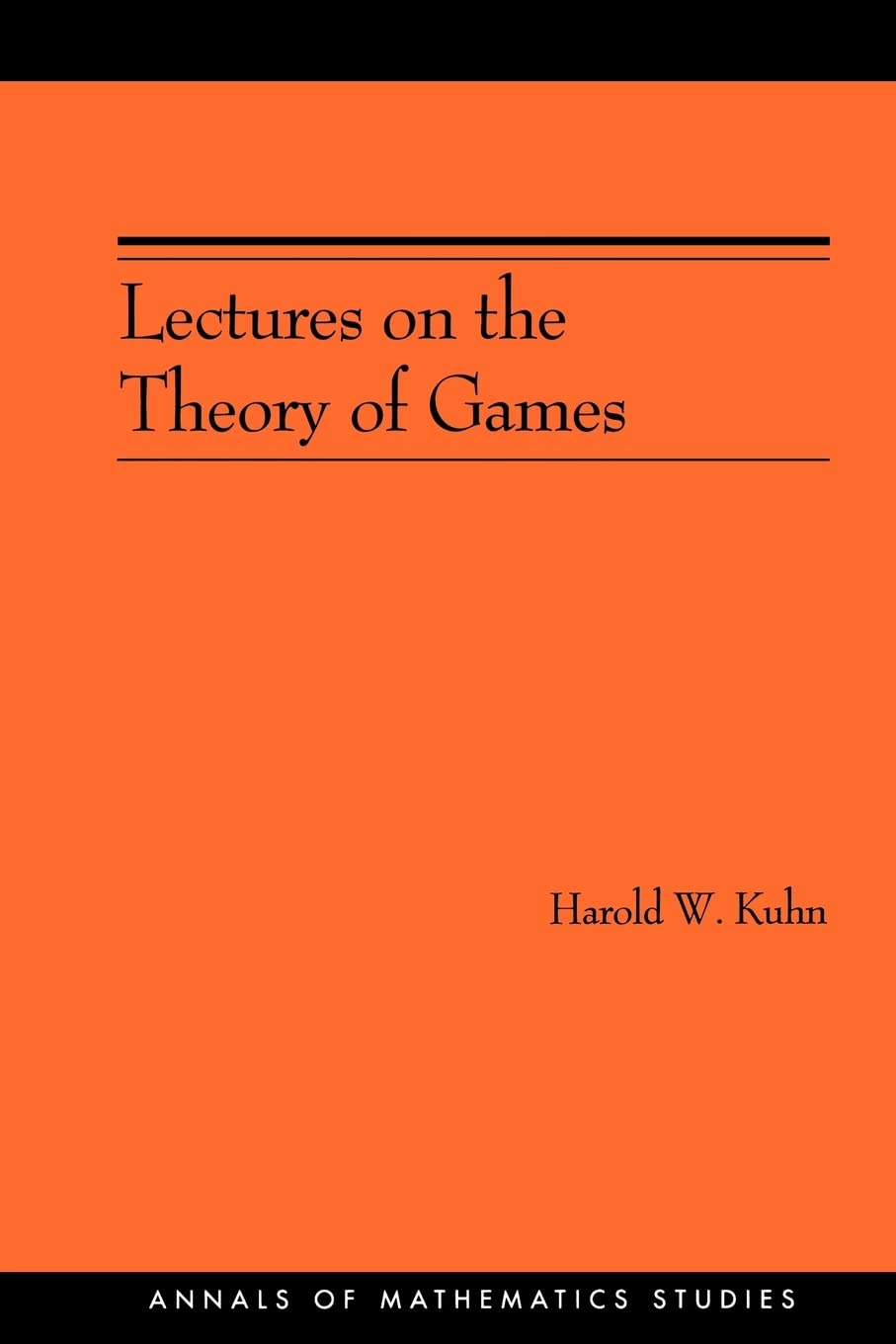 Lectures On The Theory Of Games (Annals Of Mathematics Studies),Used