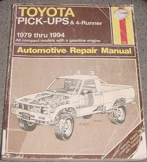 TOYOTA PICKUPS & 4RUNNER AUTOMOTIVE REPAIR MANUAL. 19791994.,Used
