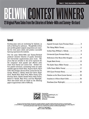 Favorite Contest Winners  SummyBirchard & Belwin, Bk 3: 12 Original Piano Solos from the Libraries of BelwinMills and Summy,Used