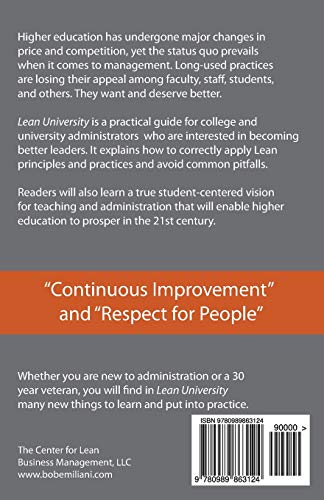 Lean University: A Guide to Renewal and Prosperity,Used