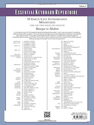 Essential Keyboard Repertoire, Vol 8: Miniatures, Comb Bound Book (Alfred Masterwork Edition: Essential Keyboard Repertoire),Used