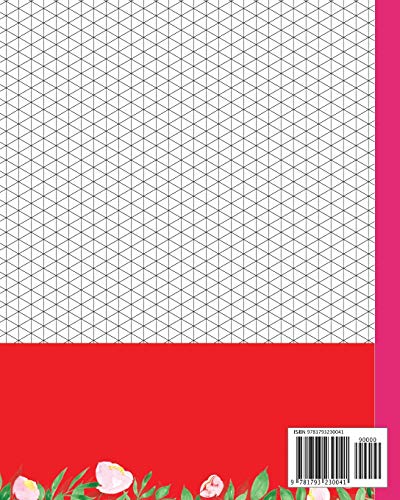 Isometric Notebook: Grid Graph Paper Drawing 3D Triangular Paper, 0.28 Inch Equilateral Triangle (8 x 10, 100 Pages) Planning 3D,Used