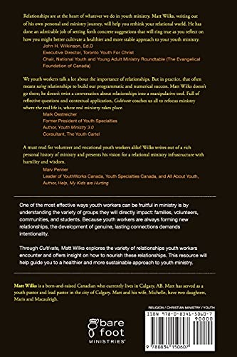 Cultivate: A Youth Worker's Guide to Establishing Healthy Relationships,Used