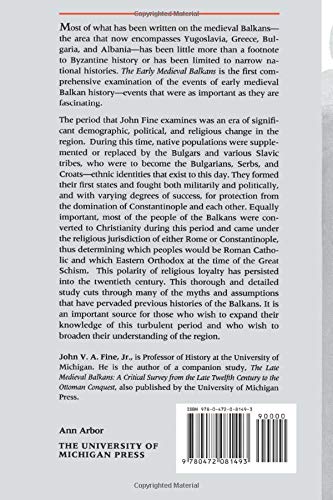 The Early Medieval Balkans: A Critical Survey From The Sixth To The Late Twelfth Century,Used