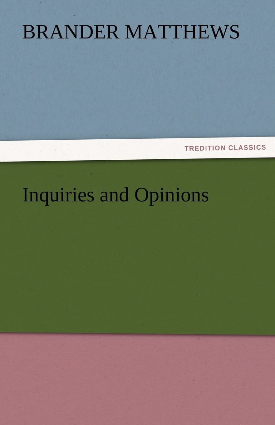 Inquiries and Opinions,Used