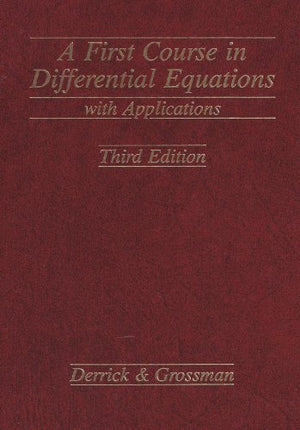 A First Course In Differential Equations With Applications-used