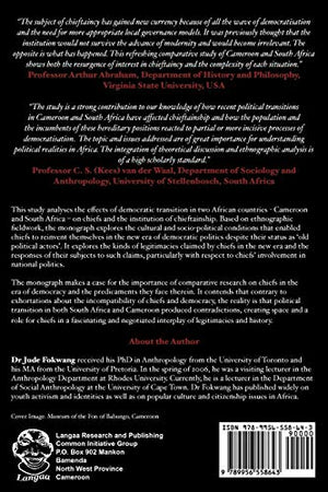 Mediating Legitimacy: Chieftaincy and Democratisation in Two African Chiefdoms,Used