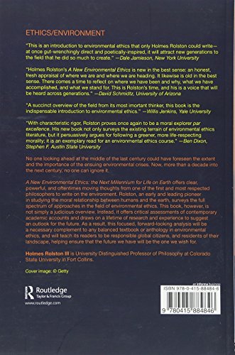 A New Environmental Ethics: The Next Millennium For Life On Earth
