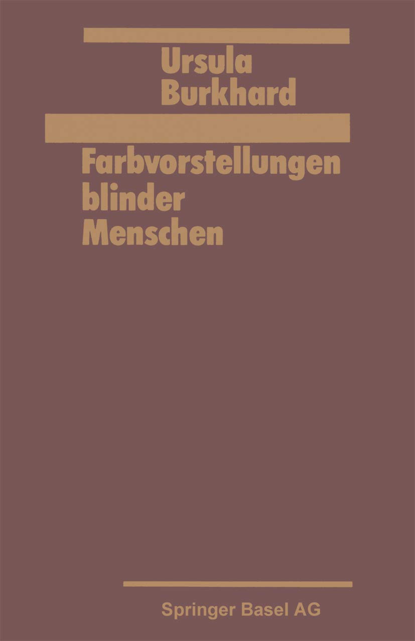 Farbvorstellung blinder Menschen (German Edition),Used