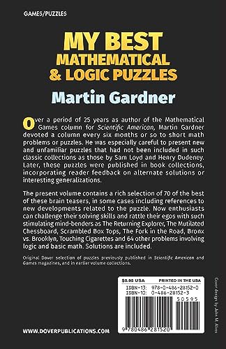 My Best Mathematical and Logic Puzzles (Dover Recreational Math) (Dover Math Games & Puzzles),New