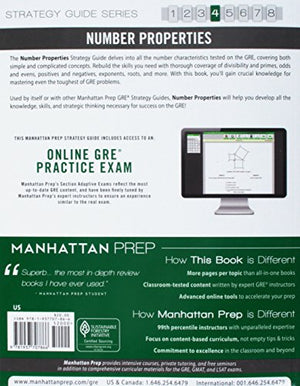 GRE Number Properties (Manhattan Prep GRE Strategy Guides),Used