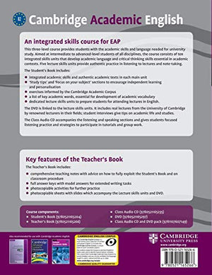 Cambridge Academic English B2 Upper Intermediate Teacher's Book: An Integrated Skills Course for EAP (Cambridge Academic English,Used