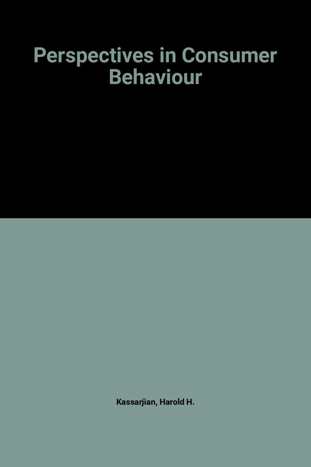 Perspectives in Consumer Behavior,Used